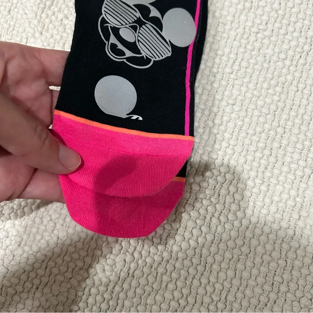 NWOT stance Mickey black pink socks crew med kids youth